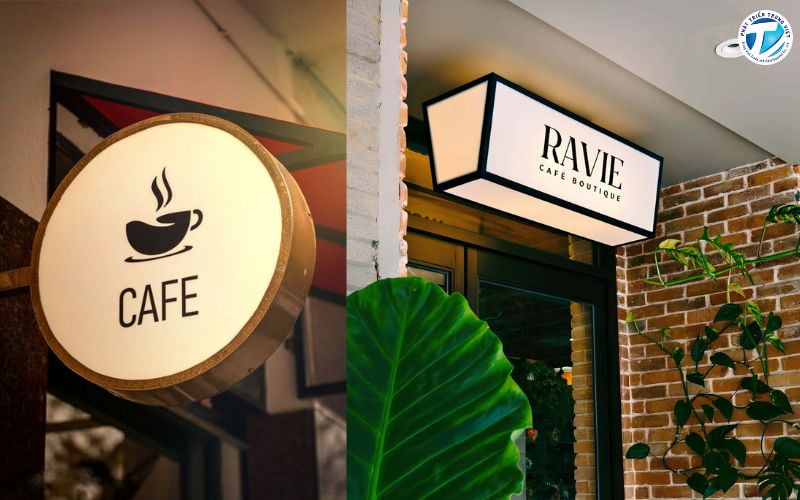 Bảng hiệu hộp đèn quán cafe 